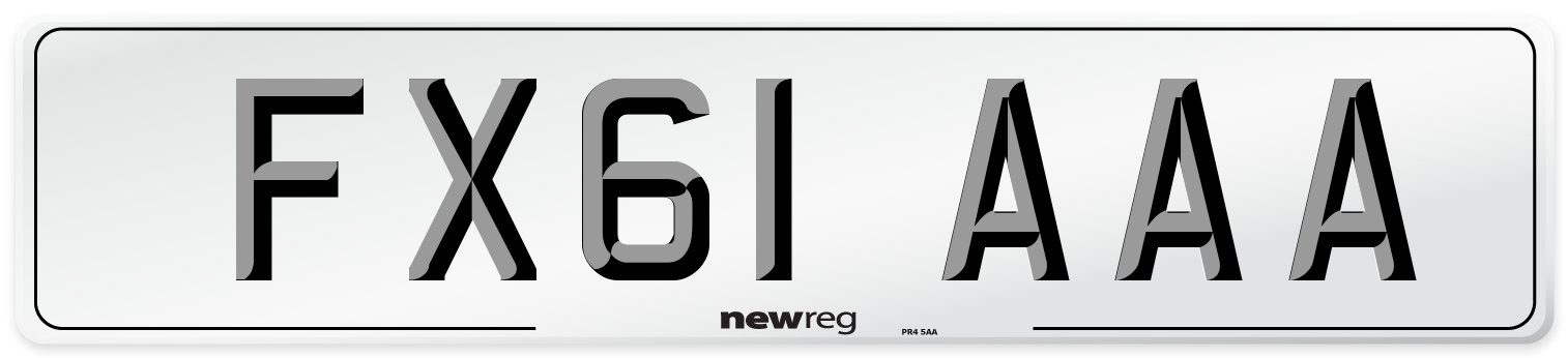 FX61 AAA Number Plate from New Reg